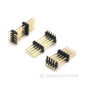 Cabeçalho de pino de 1,27 mm de linha dupla SMT preto